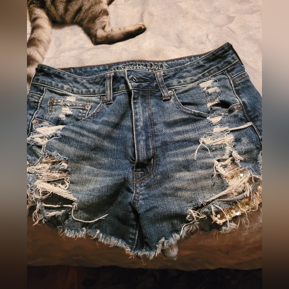 Hi-rise Festival American Eagle Short Shorts - Picture 3 of 7